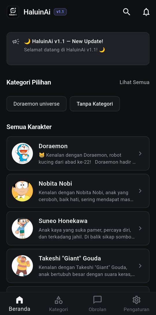Beranda HaluinAi: daftar karakter